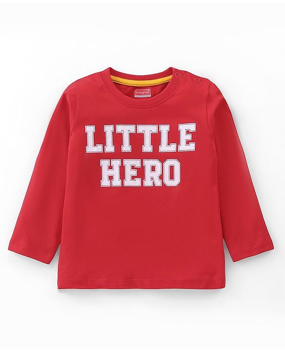 Babyhug Full Sleeves T-Shirt with Graphics Print & Striped Pack of 3 - Blue Red & Yellow
