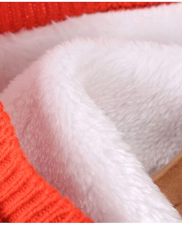 Pine Kids Knitted Full Sleeves Stiped Front Open Zipper Hooded Sweater - Orange