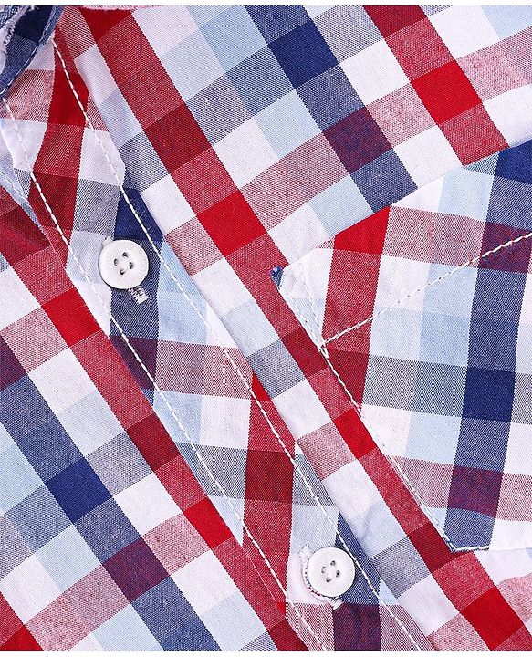 Babyhug Cotton Woven Full Sleeves Checks Shirt- Multicolor