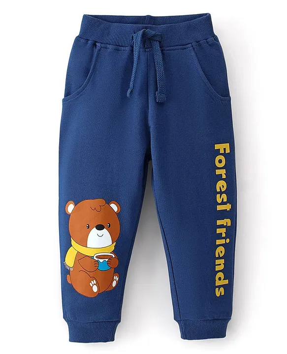 Navy Bear Knit Pajama Pants