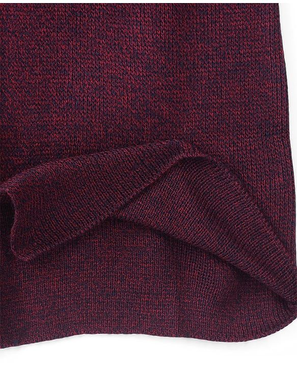 Pine Kids Full Sleeves Front Open Coat Jacket Sweater - Maroon