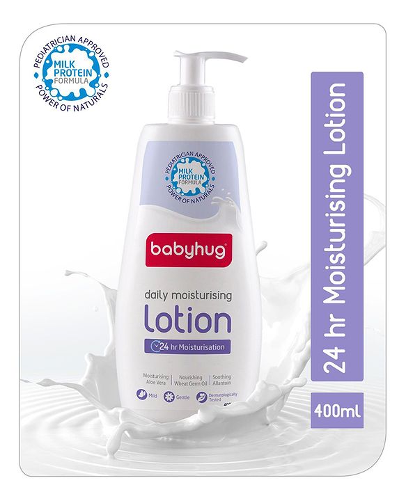 Babyhug Milk Protein Formula Daily Moisturising Lotion Pack of 2 - 400 ml Each