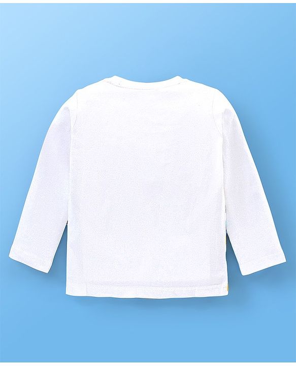 Babyhug Cotton Knit Full Sleeves T-Shirt wiith Graphics Pack of 7 - Green Blue & Yellow