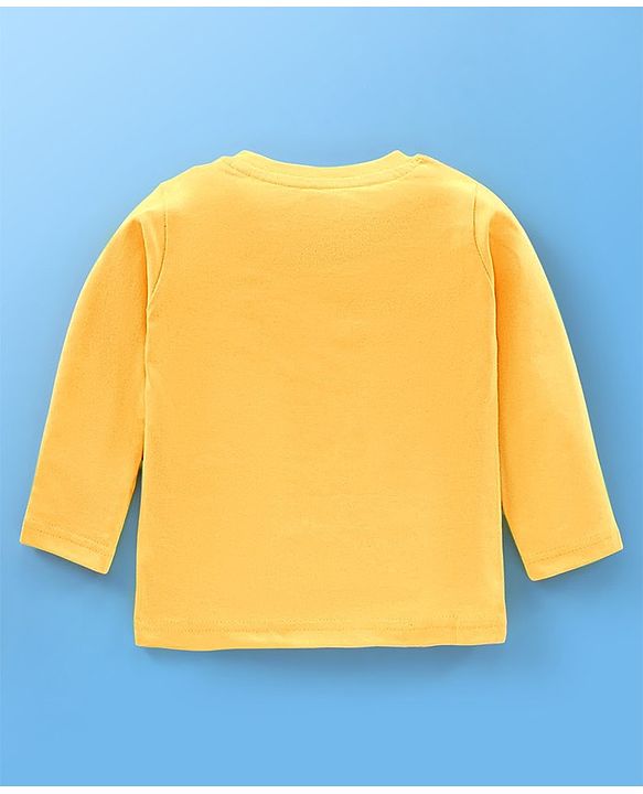 Babyhug Cotton Knit Full Sleeves T-Shirt wiith Graphics Pack of 7 - Green Blue & Yellow