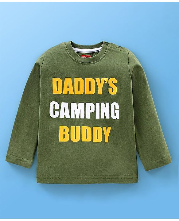 Babyhug Cotton Knit Full Sleeves T-Shirt wiith Graphics Pack of 7 - Green Blue & Yellow