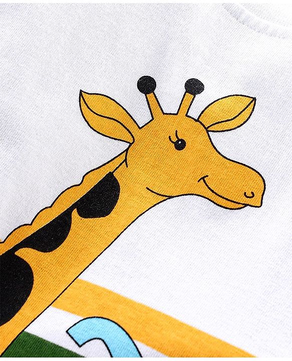 Babyhug Cotton Knit Full Sleeves T-Shirt wiith Graphics Pack of 7 - Green Blue & Yellow
