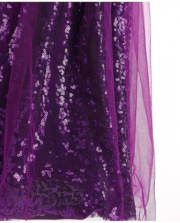 Pine Kids Sleeveless Sequined Party Wear Dress - Purple