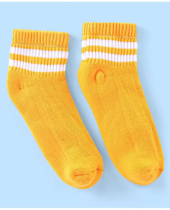 Pine Kids Cotton Blend Ankle Length Socks Striped Pack of 3 (Colour May Vary)