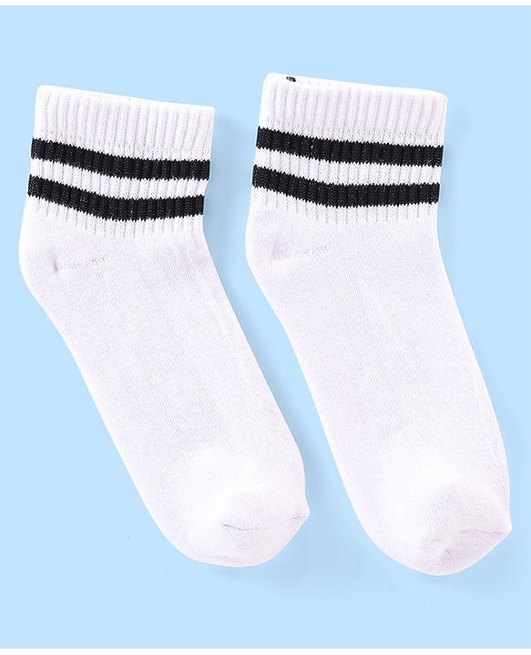 Pine Kids Cotton Blend Ankle Length Socks Striped Pack of 3 (Colour May Vary)