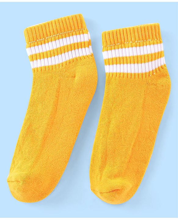 Pine Kids Cotton Blend Ankle Length Socks Striped Pack of 3 (Colour May Vary)