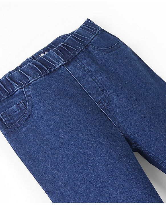 Pine Kids Denim Washed Full Length  Jeggings - Dark Blue
