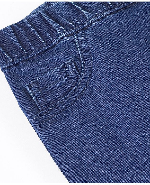 Pine Kids Denim Washed Full Length  Jeggings - Dark Blue
