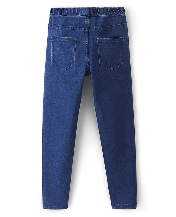 Pine Kids Denim Washed Full Length  Jeggings - Dark Blue