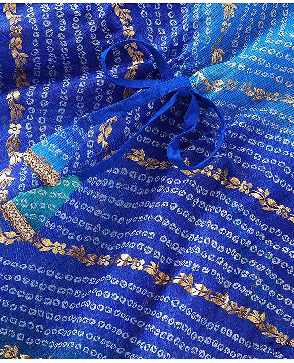 Pine Kids Woven Top Palzzo & Kaftan Set All Over Print - Blue