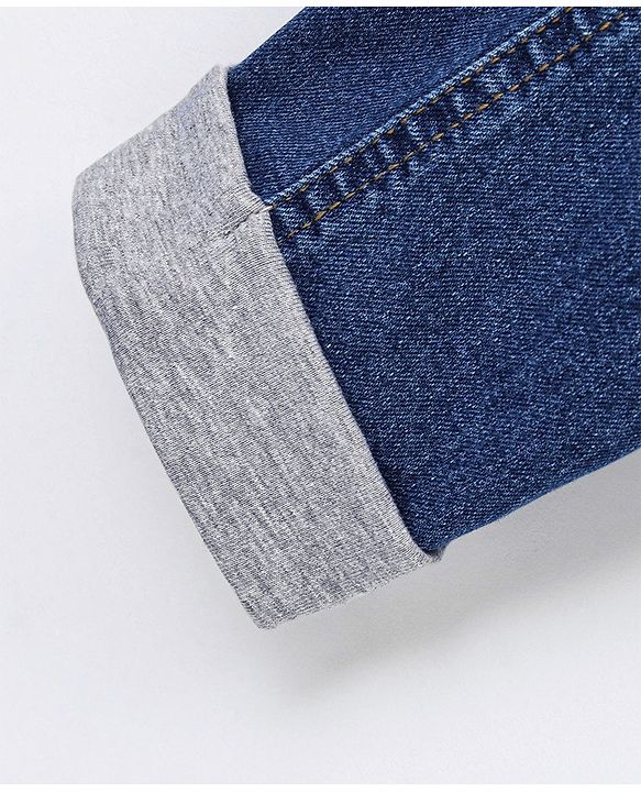 Babyhug Full Length Stretchable Washed Denim Jeans  Fly With Zipper -  Blue