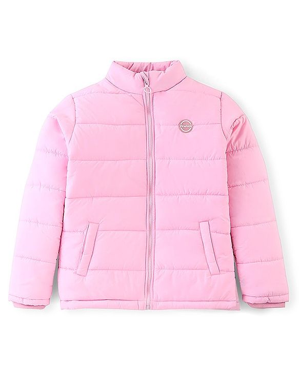 Pine Kids Full Sleeves Solid Color Medium Winter Jacket - Baby Pink