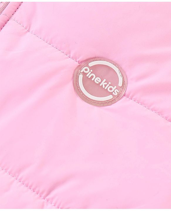 Pine Kids Full Sleeves Solid Color Medium Winter Jacket - Baby Pink