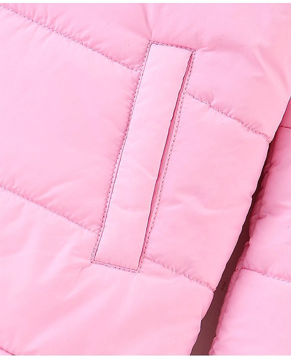 Pine Kids Full Sleeves Solid Color Medium Winter Jacket - Baby Pink