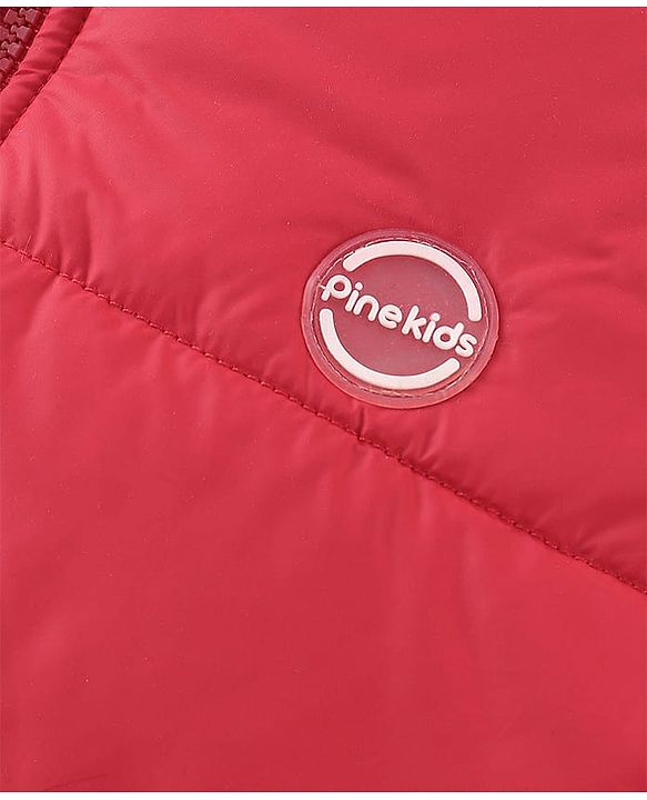 Pine Kids Full Sleeves Solid Color Medium Winter Jacket - Red
