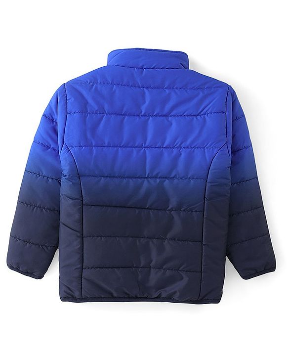 Pine Kids Full Sleeves Medium Winter Jacket Solid Colour - Royal Blue