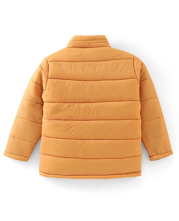 Pine Kids Full Sleeves Reversible Medium Winter Jacket - Mustard And Navy