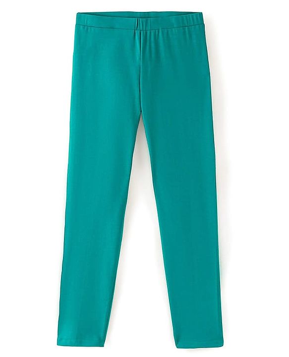 Pine Kids Cotton Lycra Knit Full Length Solid Color Legging - Spring Bouquet