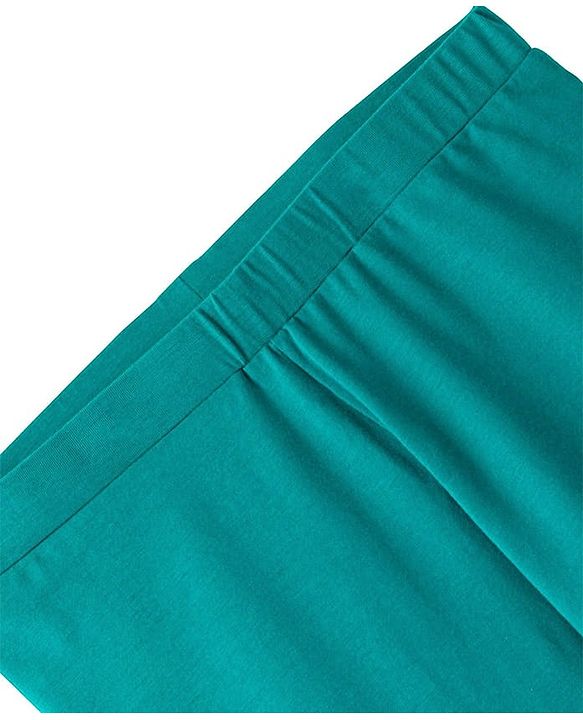 Pine Kids Cotton Lycra Knit Full Length Solid Color Legging - Spring Bouquet