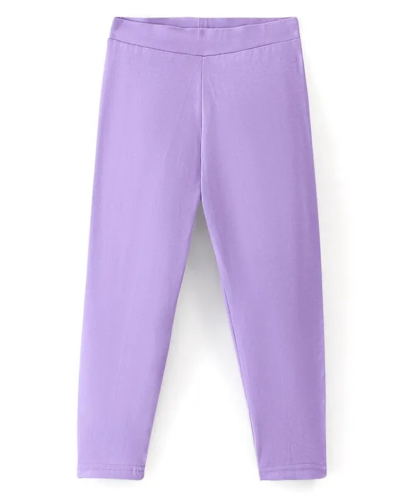 City Threads Usa-made Girls Soft 100% Cotton Solid Colored Leggings | Deep  Purple - 4y : Target