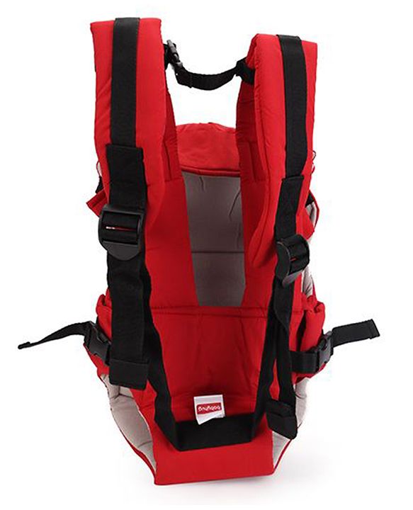 Babyhug Snuggle Me 3 Way Baby Carrier With Adjustable Protective Hood - Red