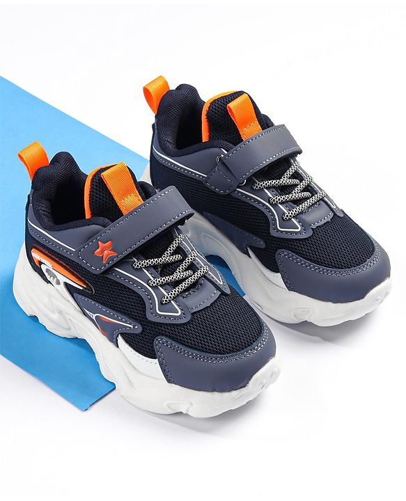 Cute Walk by Babyhug Velcro Closure Sneakers - Navy Blue
