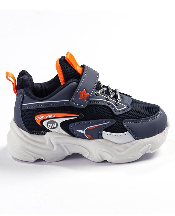 Cute Walk by Babyhug Velcro Closure Sneakers - Navy Blue