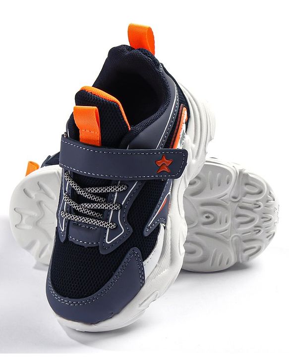 Cute Walk by Babyhug Velcro Closure Sneakers - Navy Blue