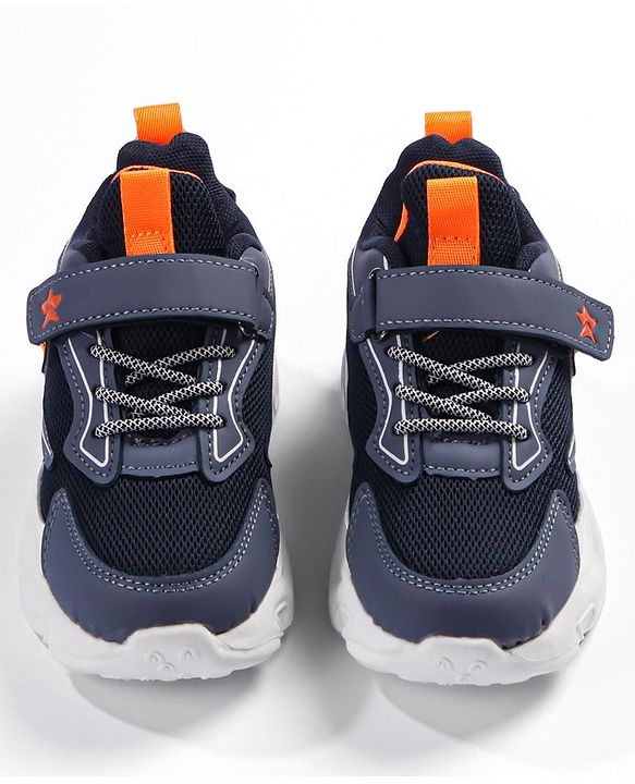 Cute Walk by Babyhug Velcro Closure Sneakers - Navy Blue
