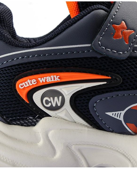 Cute Walk by Babyhug Velcro Closure Sneakers - Navy Blue