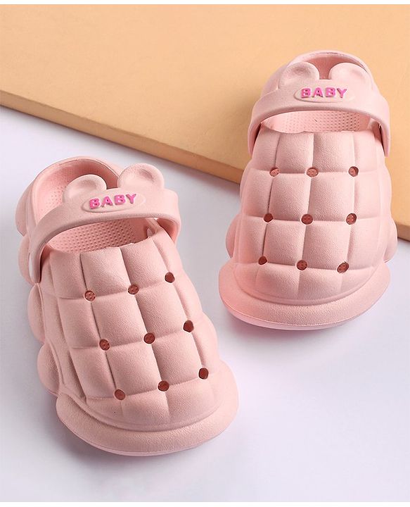 Cute Walk by Babyhug Slip On Clogs Cube Design - Pink
