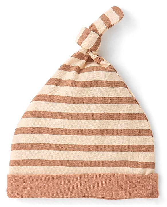 Babyhug 100% Cotton Knit Cap Bear Print Pack of 2 - Multicolour