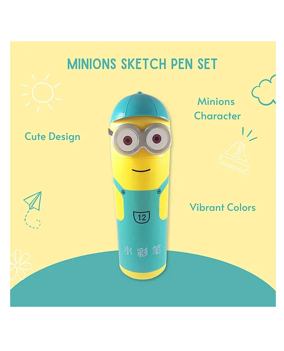 6175 Minions Sketch Pen Set with Attractive Designed Case (Pack of  12)6175_12pen_minions_sketch_box, स्केच पेन - Premiumav Private Limited,  New Delhi | ID: 2851734491633