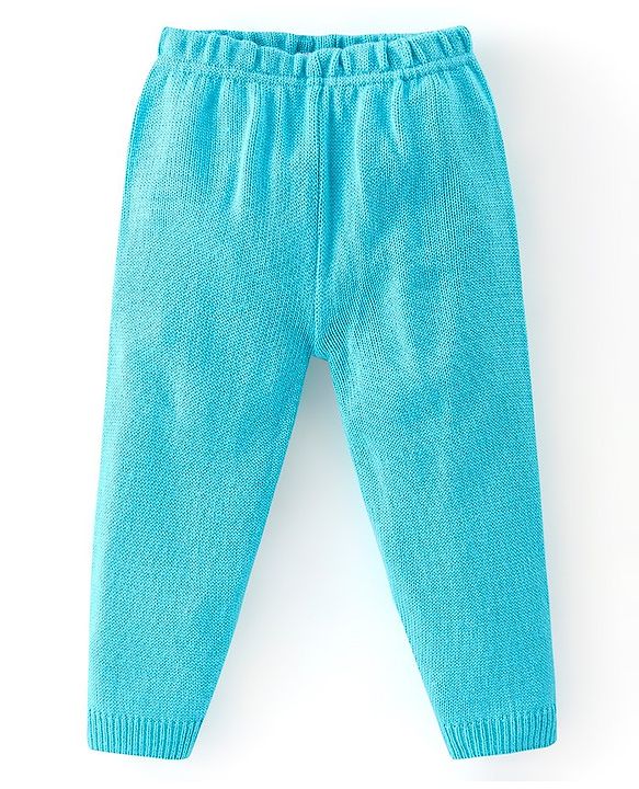 Babyhug Full Sleeves Baby Sweater Set - Light Blue