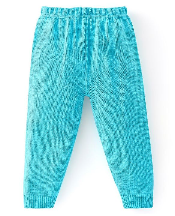 Babyhug Full Sleeves Baby Sweater Set - Light Blue