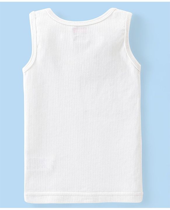 Babyhug Cotton Full Sleeves Solid Color Vest Pullover & Bottom Thermal Wear Combo Pack Of 3 - Off White