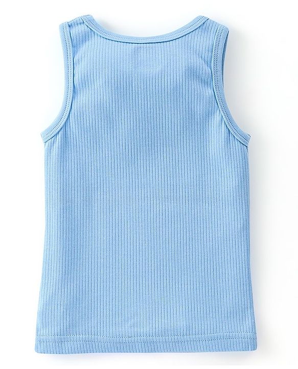 Babyhug Cotton Full Sleeves Solid Color Vest Pullover & Bottom Thermal Wear Combo Pack Of 3 - Blue