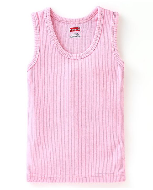 Babyhug Cotton Full Sleeves Solid Color Vest Pullover & Bottom Thermal Wear Combo Pack Of 3 -Pink