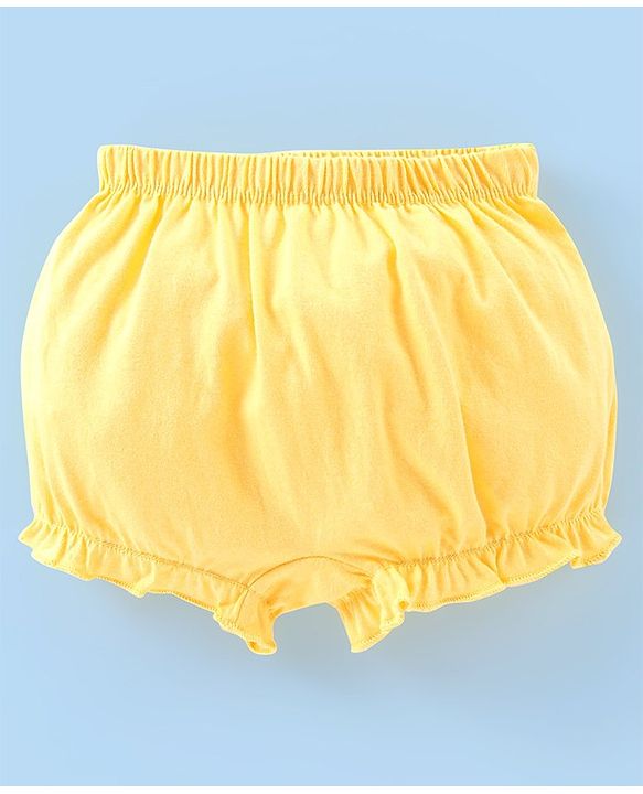 Babyhug 100% Cotton Knit Solid Bloomers Pack of 5 - Multicolour