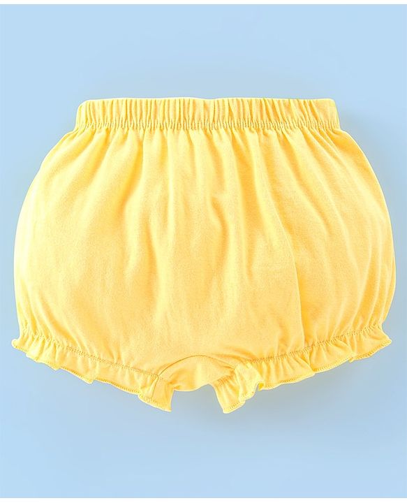 Babyhug 100% Cotton Knit Solid Bloomers Pack of 5 - Multicolour