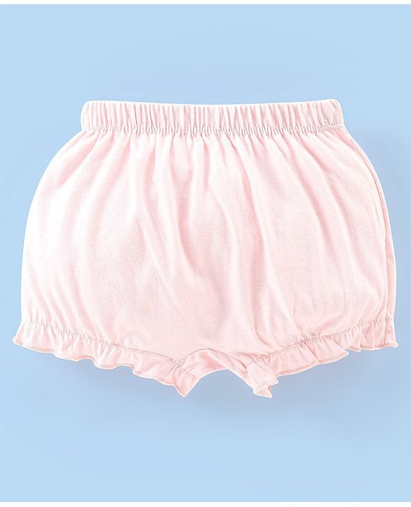 Babyhug 100% Cotton Knit Solid Bloomers Pack of 5 - Multicolour
