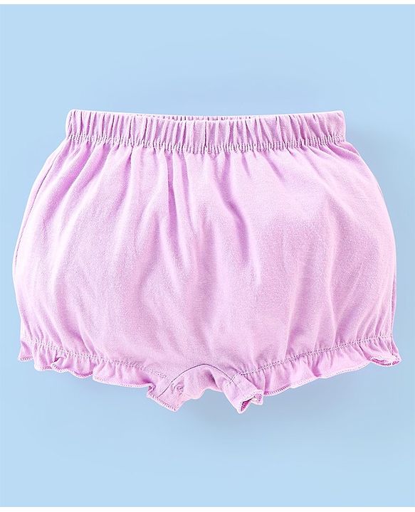 Babyhug 100% Cotton Knit Solid Bloomers Pack of 5 - Multicolour