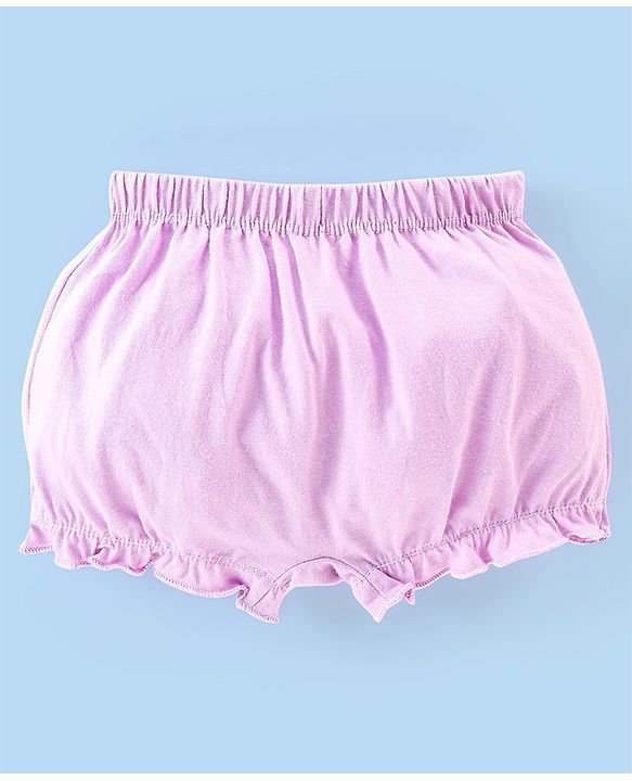 Babyhug 100% Cotton Knit Solid Bloomers Pack of 5 - Multicolour