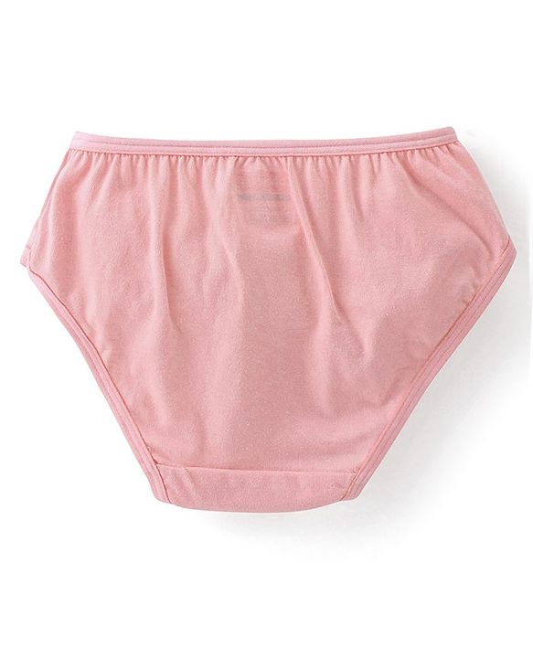 Babyhug 100% Cotton Knit Floral Printed Panties Pack of 3 - Pink & White