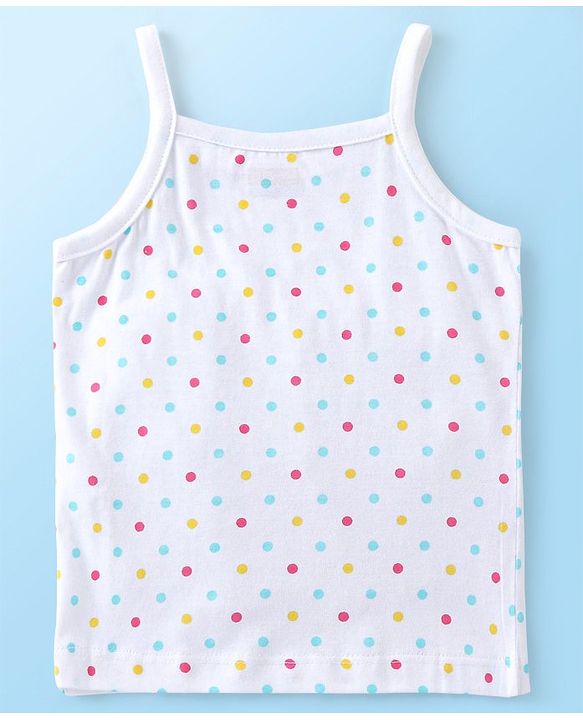 Babyhug 100% Cotton Sleeveless Slips Floral Print Pack Of 3- White & Pink