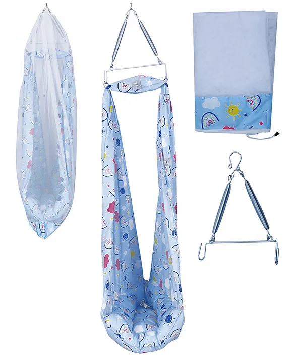 U2CUTE Baby Hanging Swing Cradle With Mosquito Net and Spring Blue Online in India Buy at Best Price from FirstCry 14177830